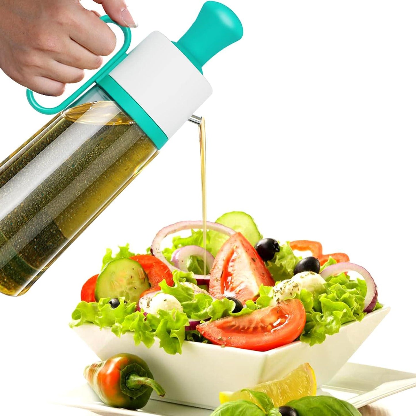 3-in-1 Oil Dispenser Bottle with Silicone Brush