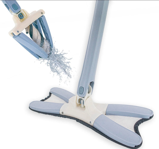 360° X-Shape Rotating Flat Mop – Easy Floor Cleaning