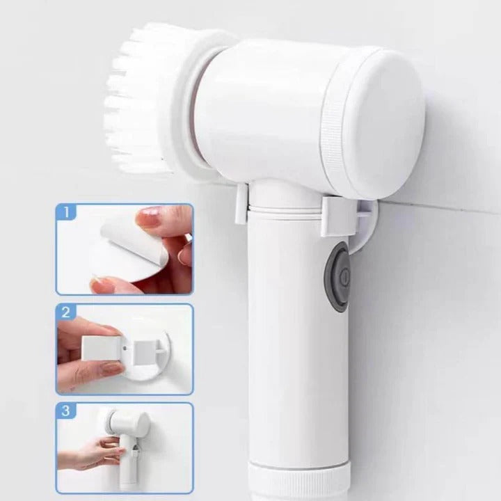 5-in-1 Rechargeable Magic Brush | Electric Cleaning Brush for Bathroom, Kitchen & Car
