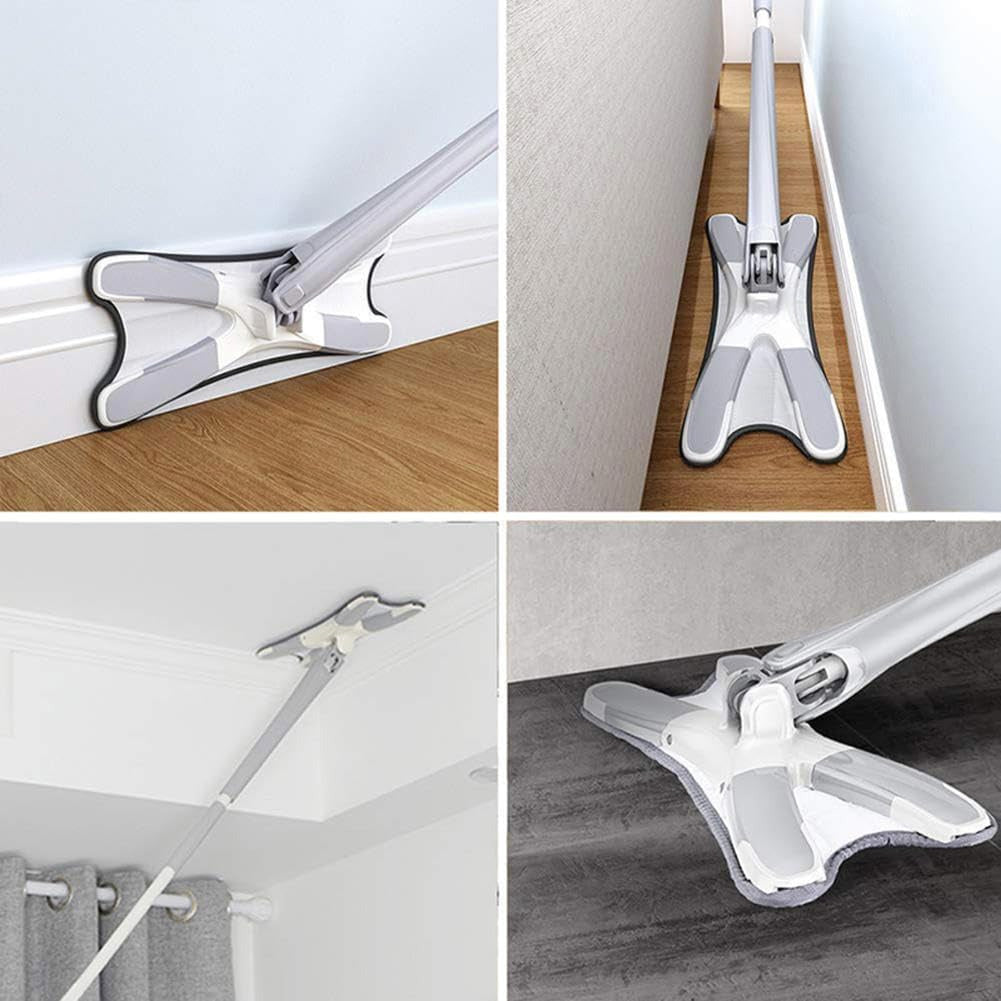 360° X-Shape Rotating Flat Mop – Easy Floor Cleaning